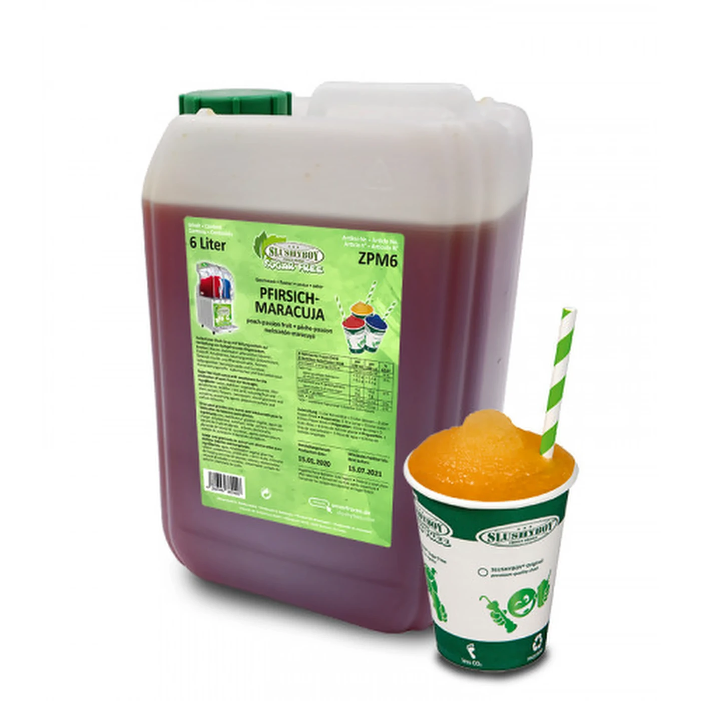 Slushyboy® Sugar Free Pfirsich-Maracuja 6l