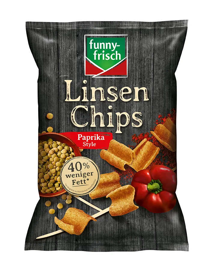 Linsenchips Paprika