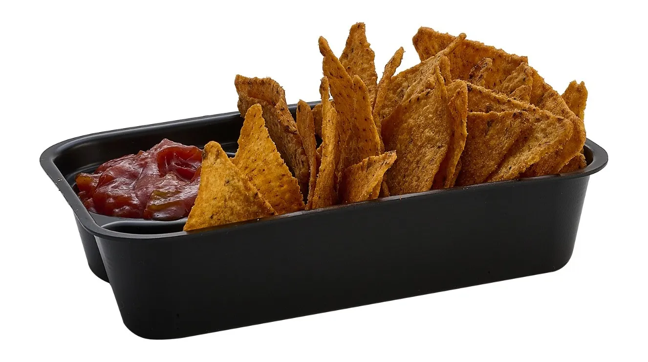 Mehrweg Nachoschale (PP) klein, 1 Dip