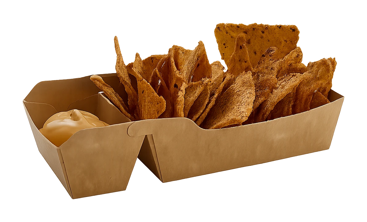 Nachoschale klein, mit 75 ml Dipfach