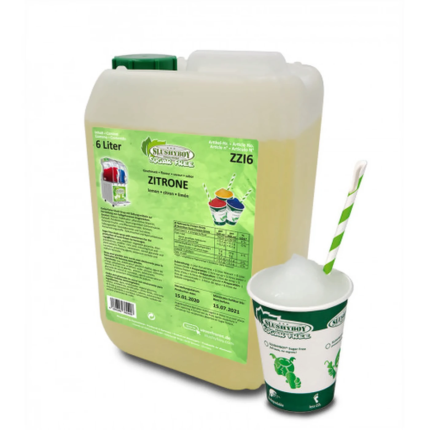Slushyboy® Sugar Free Zitrone 6l