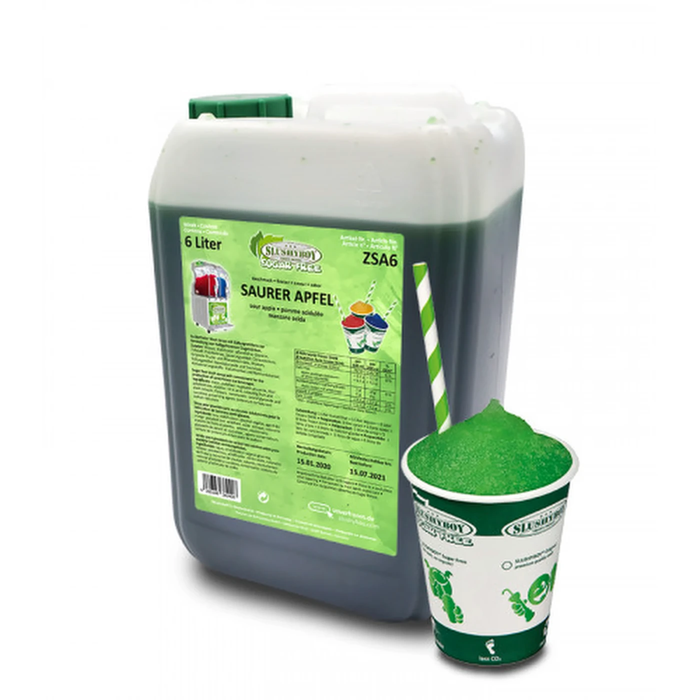Slushyboy® Sugar Free Saurer Apfel 6l