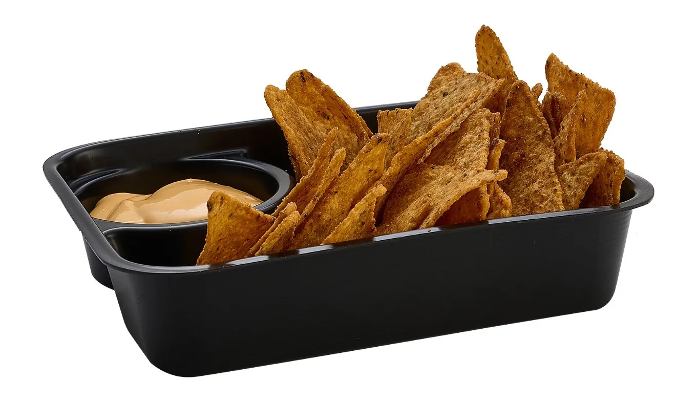 Mehrweg Nachoschale (PP) mittel, 1 Dip