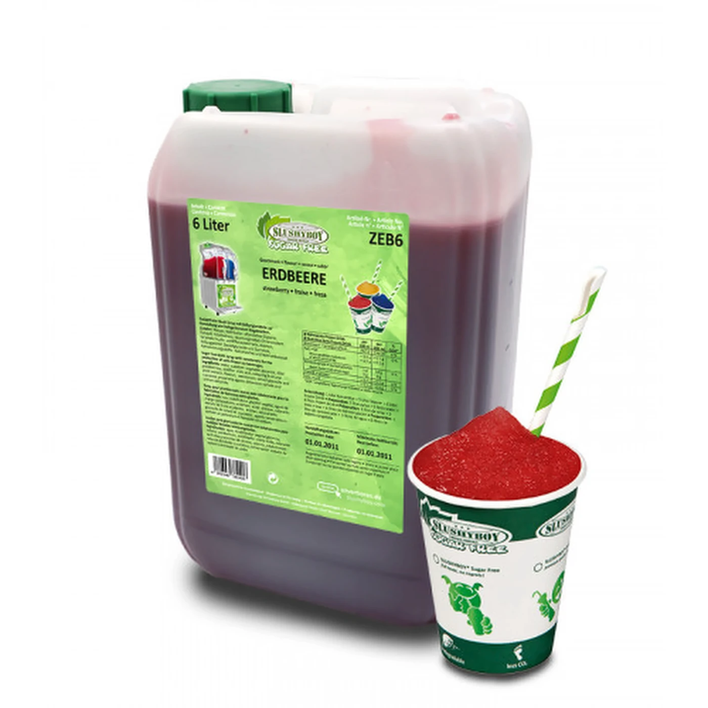 Slushyboy® Sugar Free Erdbeere 6l